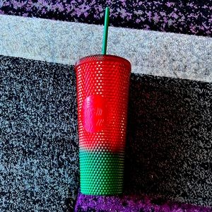 Starbucks tumbler red and green